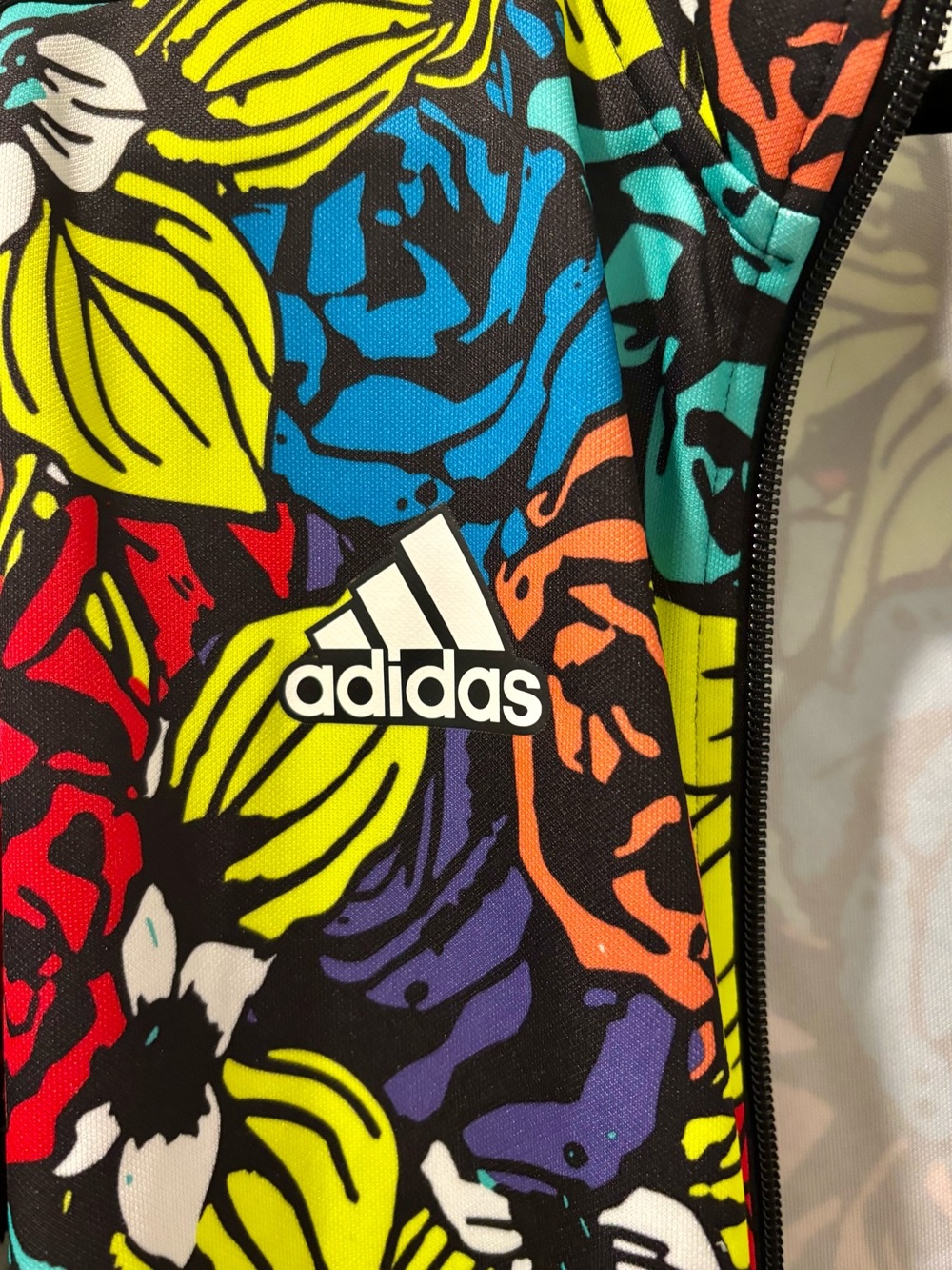 Adidas Multicolor Floral full zip Jacket. EUC - Picture 4 of 13